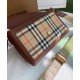 Replica Burberry Vintage Check Note Crossbody Bag Coffee Clone Cheap