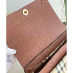 Replica Burberry Vintage Check Note Crossbody Bag Coffee Clone Cheap