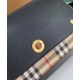Replica Burberry Vintage Check Note Crossbody Bag Black Clone Cheap
