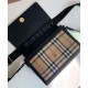 Replica Burberry Vintage Check Note Crossbody Bag Black Clone Cheap