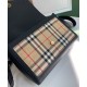 Replica Burberry Vintage Check Note Crossbody Bag Black Clone Cheap