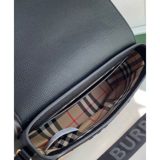 Replica Burberry Vintage Check Note Crossbody Bag Black Clone Cheap