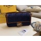 Replica Fendi Baguette Medium Bag Blue Denim Fake