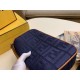 Replica Fendi Baguette Medium Bag Blue Denim Fake