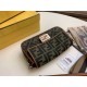 Replica Fendi Baguette Medium Bag Green Denim Fake