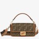 Replica Fendi Baguette Medium Bag Green Denim Fake