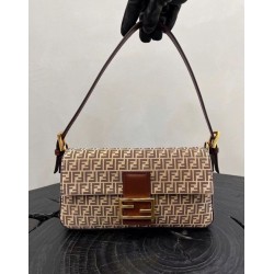 Replica Fendi Medium Baguette 1997 Bag Beige Split Leather Fake