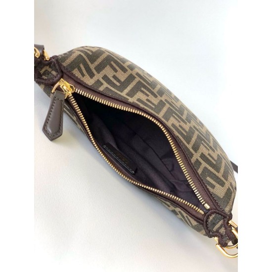 Replica Fendi Fendigraphy Mini Bag Brown FF Jacquard Fabric Replica Fendi Fendigraphy Mini Bag Brown FF Jacquard Fabric Fake