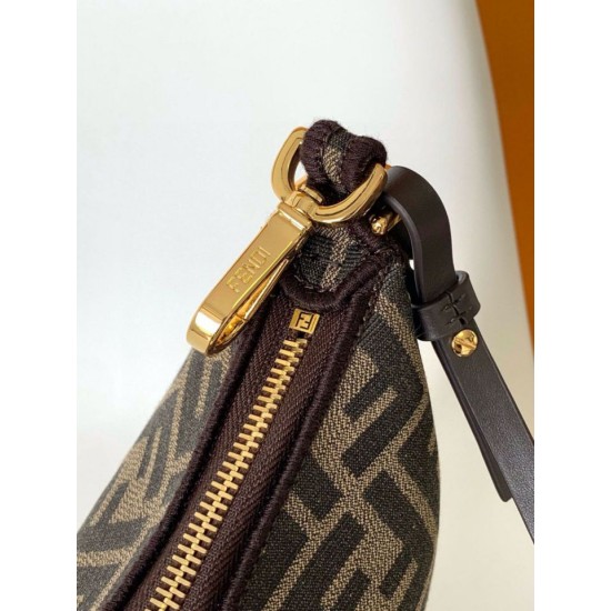 Replica Fendi Fendigraphy Mini Bag Brown FF Jacquard Fabric Replica Fendi Fendigraphy Mini Bag Brown FF Jacquard Fabric Fake