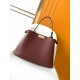 Replica Fendi Peekaboo Soft Large Bag Dark Brown Fake