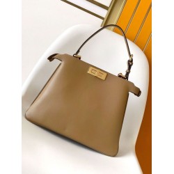 Replica Fendi Peekaboo Soft Medium Bag Brown Fake