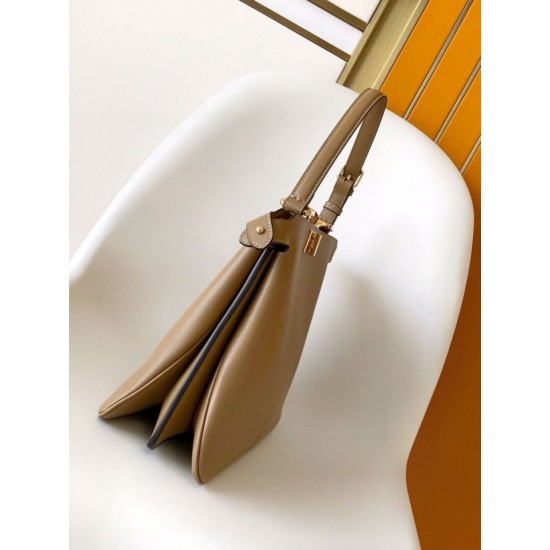 Replica Fendi Peekaboo Soft Medium Bag Brown Fake