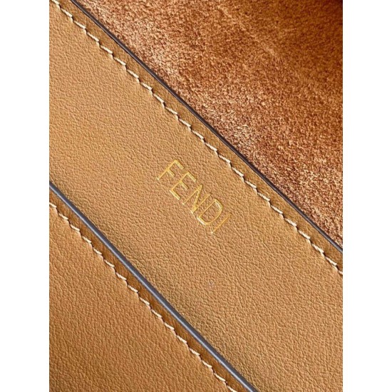 Replica Fendi Peekaboo Soft Medium Bag Brown Fake
