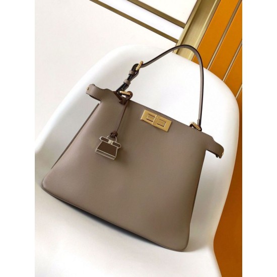 Replica Fendi Peekaboo Soft Medium Bag Dove Gray Replica Fendi Peekaboo Soft Medium Bag Dove Gray Fake