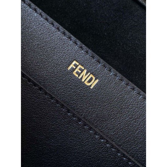 Replica Fendi Peekaboo Soft Medium Bag Black Fake