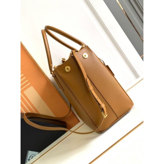 Replica Prada Galleria Large Bag Saffiano Brown Fake