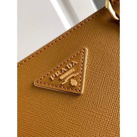 Replica Prada Galleria Large Bag Saffiano Brown Fake