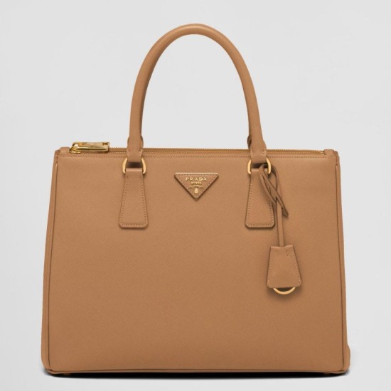 Replica Prada Galleria Large Bag Saffiano Brown Fake