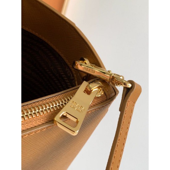 Replica Prada Galleria Large Bag Saffiano Brown Fake