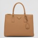 Replica Prada Galleria Large Bag Saffiano Brown Fake