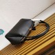 Replica Prada Shoulder Bag with Triangle Logo Black Fake