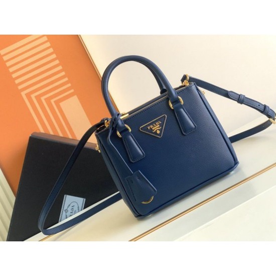 Replica Prada Mini/Medium Galleria Saffiano Bag Blue