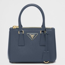 Replica Prada Mini/Medium Galleria Saffiano Bag Blue