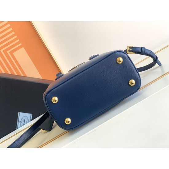 Replica Prada Mini/Medium Galleria Saffiano Bag Blue