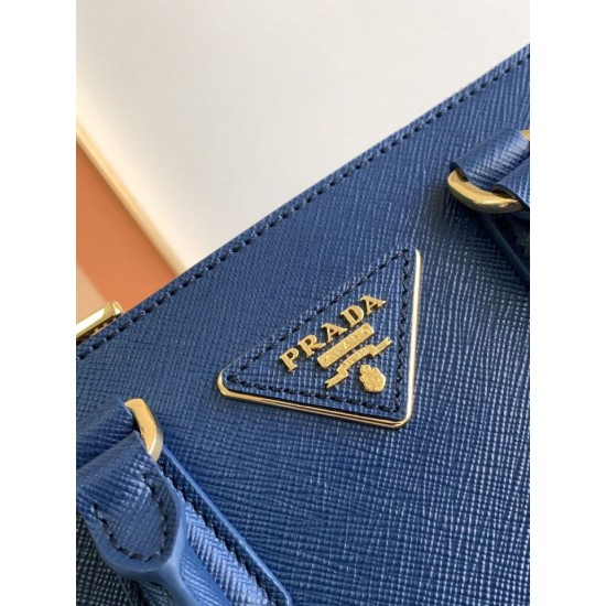 Replica Prada Mini/Medium Galleria Saffiano Bag Blue