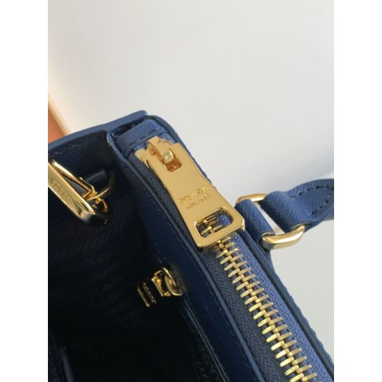 Replica Prada Mini/Medium Galleria Saffiano Bag Blue