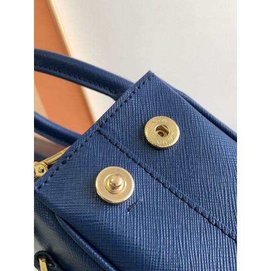 Replica Prada Mini/Medium Galleria Saffiano Bag Blue