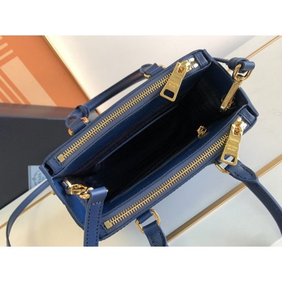 Replica Prada Mini/Medium Galleria Saffiano Bag Blue