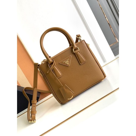 Replica Prada Mini/Medium Galleria Bag Saffiano Brown