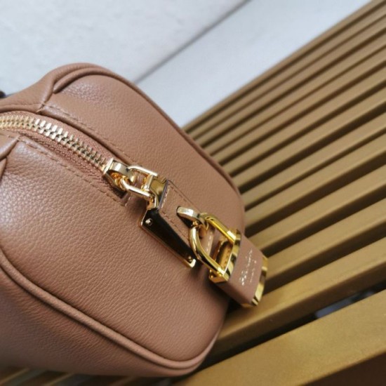 Replica Prada Medium Top-handle Bag with Padlock Caramel Fake