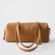 Replica Prada Medium Top-handle Bag with Padlock Caramel Fake