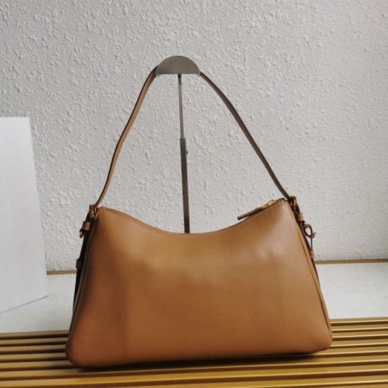 Replica Prada Aimee Large Shoulder Bag Brown Fake