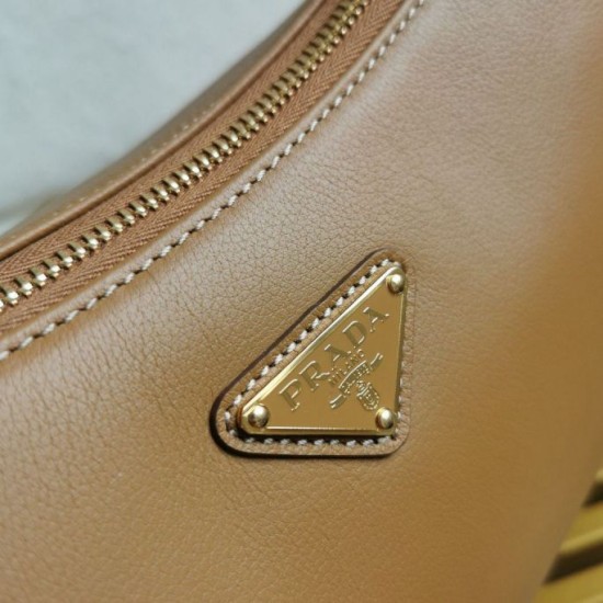 Replica Prada Aimee Large Shoulder Bag Brown Fake