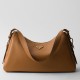 Replica Prada Aimee Large Shoulder Bag Brown Fake
