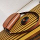Replica Prada Arque Shoulder Bag with Flap Brown Fake