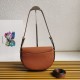 Replica Prada Arque Shoulder Bag with Flap Brown Fake