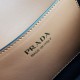 Replica Prada Arque Shoulder Bag with Flap Brown Fake