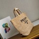 Replica Prada Large Crochet Tote Bag Raffia-effect Yarn Beige Fake Replica Prada Large Crochet Tote Bag Raffia-effect Yarn Beige Fake