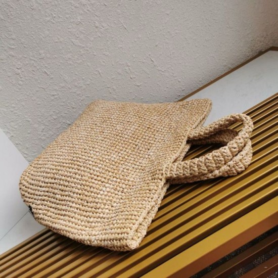 Replica Prada Large Crochet Tote Bag Raffia-effect Yarn Beige Fake Replica Prada Large Crochet Tote Bag Raffia-effect Yarn Beige Fake
