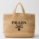 Replica Prada Large Crochet Tote Bag Raffia-effect Yarn Beige Fake Replica Prada Large Crochet Tote Bag Raffia-effect Yarn Beige Fake