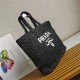 Replica Prada Large Crochet Tote Bag Raffia-effect Yarn Black Fake Replica Prada Large Crochet Tote Bag Raffia-effect Yarn Black Fake