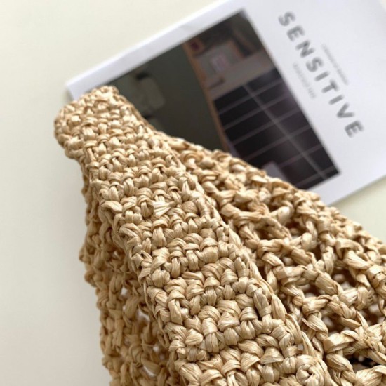 Replica Prada Small Tote Bag Woven Raffia Beige Fake