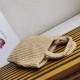 Replica Prada Small Crochet Tote Bag Raffia-effect Yarn Beige Fake