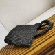 Replica Prada Small Crochet Tote Bag Raffia-effect Yarn Black Fake Replica Prada Small Crochet Tote Bag Raffia-effect Yarn Black Fake
