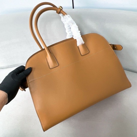 Replica Prada Large Tote Bag with Buckles Brown Fake