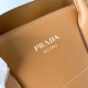 Replica Prada Large Tote Bag with Buckles Brown Fake